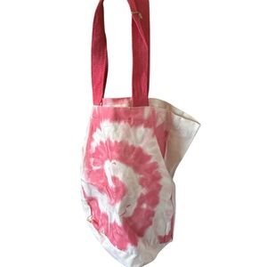Pink and White Tie-Dye Tote Bag